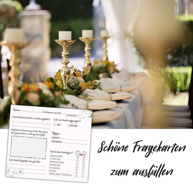 25er Set Schöne Gästekarten für Hochzeit Gästebuchkarten Hochzeitsspiel Hochzeitsgäste Gästebuchseiten Brautpaar Hochzeit Gästebuch Alternative Hochzeitsgästekarten #J05