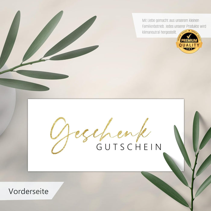 25 Blanko Gutscheine zum selber Ausfüllen