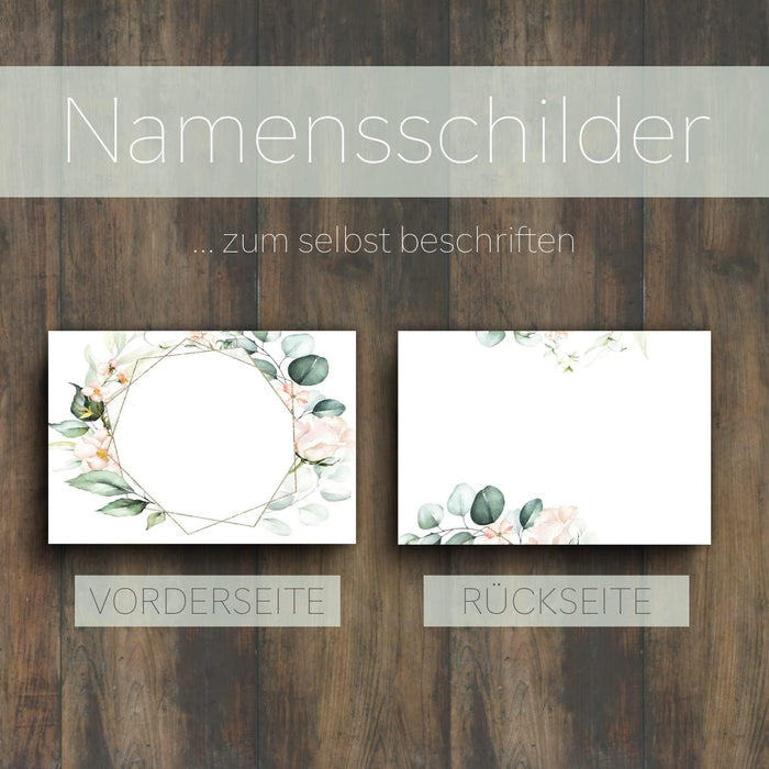 Tischkarten Namenskarten 25 Stück zum beschriften Hochzeit Geburtstag Konfirmation Kommunion Taufe Feier Namensschilder zum selbst beschriften Boho #I04