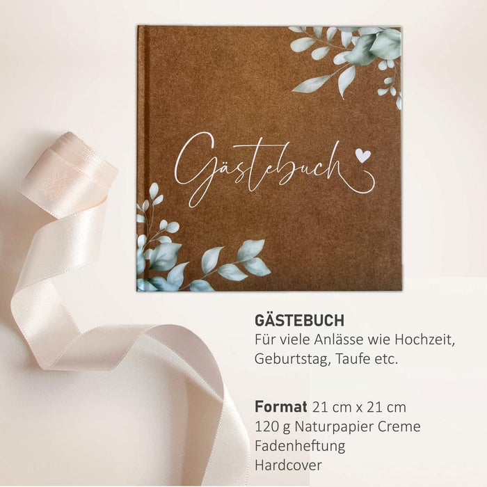 Geburtstag Gästebuch Hochzeit Boho Hochzeitsbuch Gäste Boho für Hochzeiten Hardcover, stabile Bindung Fadenheftung Geburtstag Gästebuch Taufe Vintage #D08
