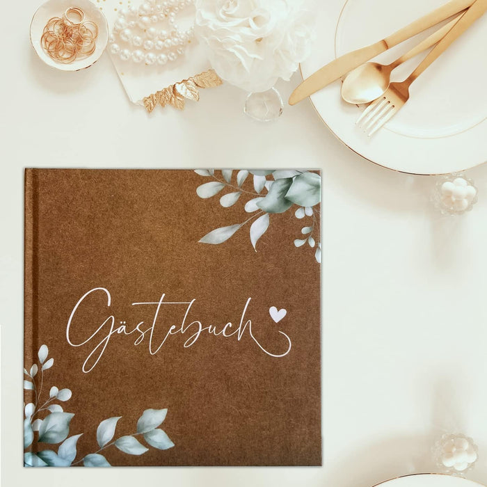 Geburtstag Gästebuch Hochzeit Boho Hochzeitsbuch Gäste Boho für Hochzeiten Hardcover, stabile Bindung Fadenheftung Geburtstag Gästebuch Taufe Vintage #D08