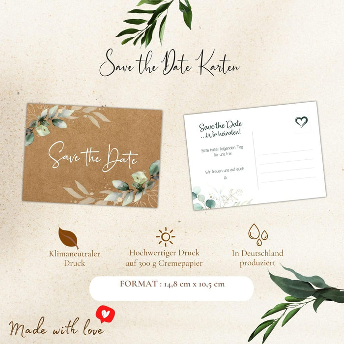 25 save the date Karten Hochzeit
