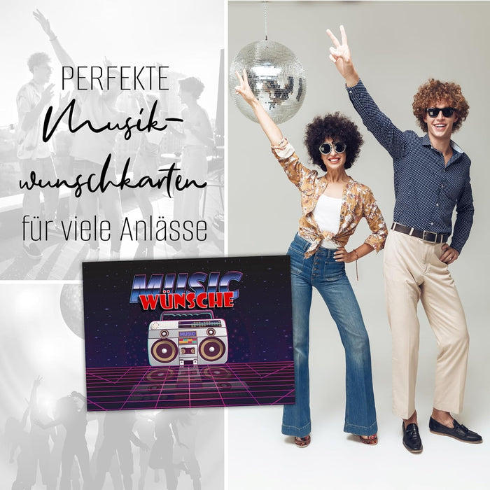 50 Musikwunschkarten Hochzeit Musikwunsch DJ Karten Musikwunschkarten Geburtstag Boho Musikwünsche Musikkarten Partykarten #G02