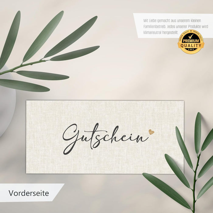 25 Blanko Gutscheine zum selbst Ausfüllen