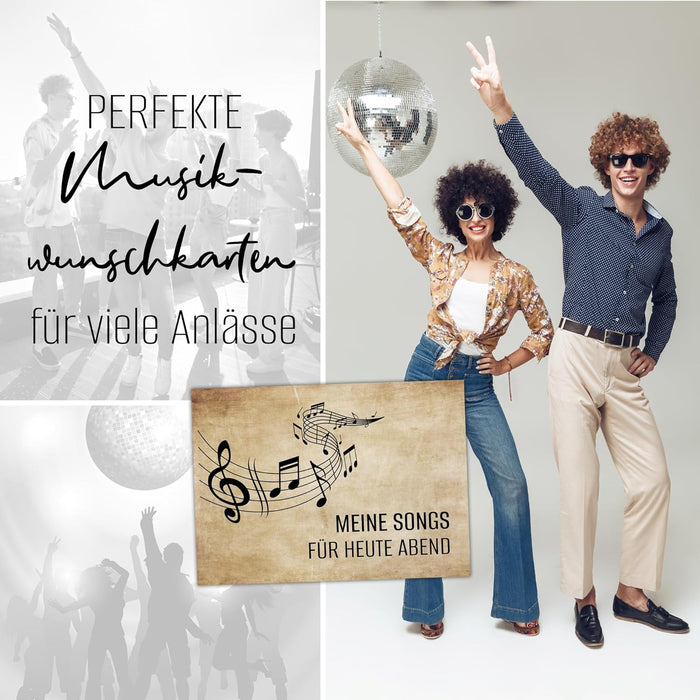 50 Vintage Musikwunschkarten inkl. VIP Karten
