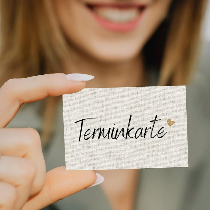 50 Schöne Terminkarten im schlichten Design | Terminkarte für Nagelstudio, Friseur, Massage, Termin Kosmetik, Physiotherapeut #F15