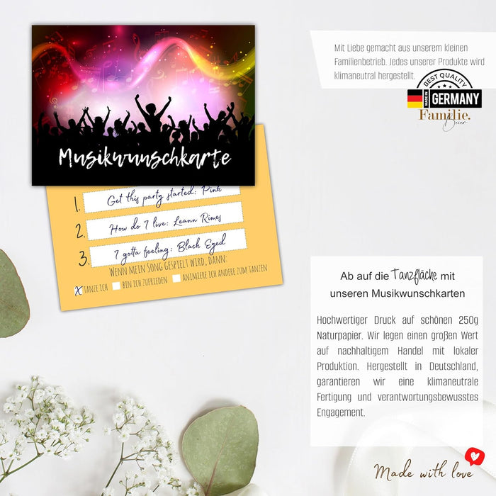 50 Musikwunschkarten inkl. VIP Karten