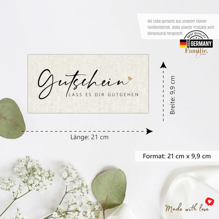 25 Blanko Gutscheine zum selber Ausfüllen