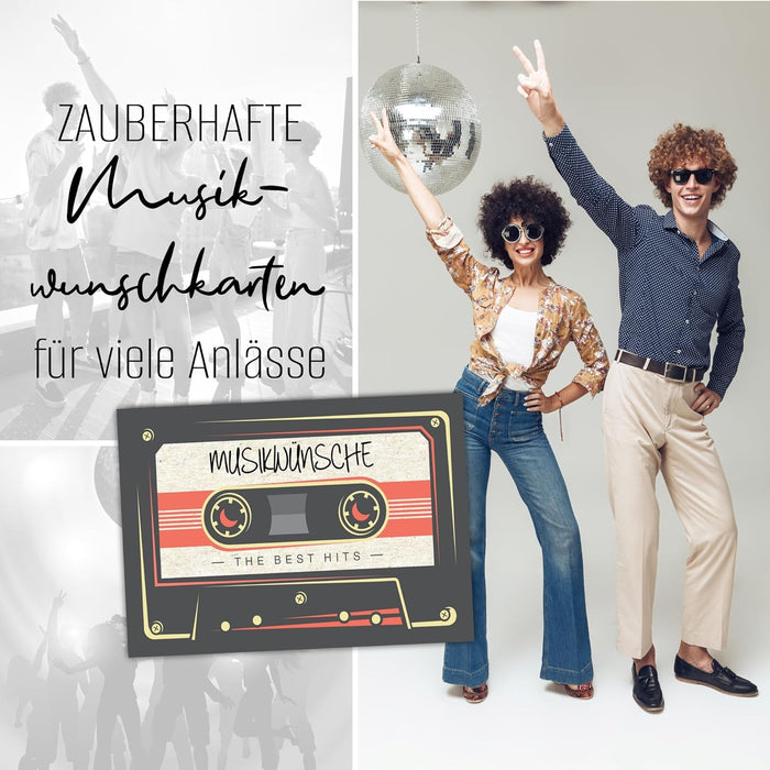 50 Retro Musikwunschkarten inkl. VIP Karten