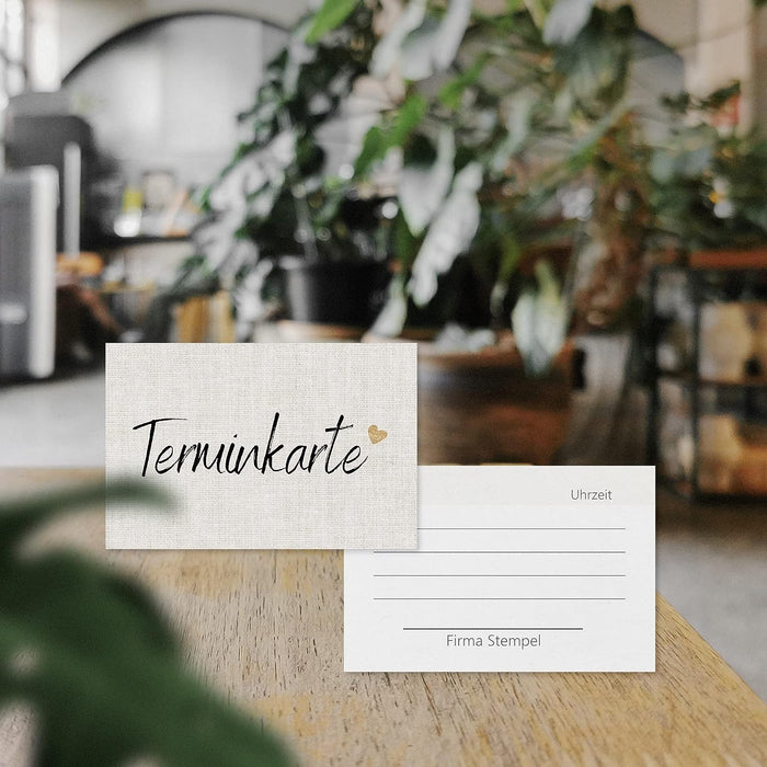50 Schöne Terminkarten im schlichten Design | Terminkarte für Nagelstudio, Friseur, Massage, Termin Kosmetik, Physiotherapeut #F15