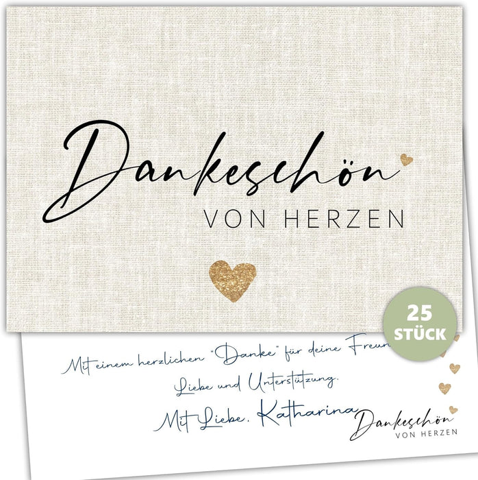 25 Dankeskarten
