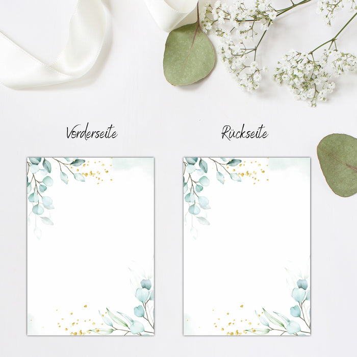 14 Menükarten Hochzeit DIN A5 Format