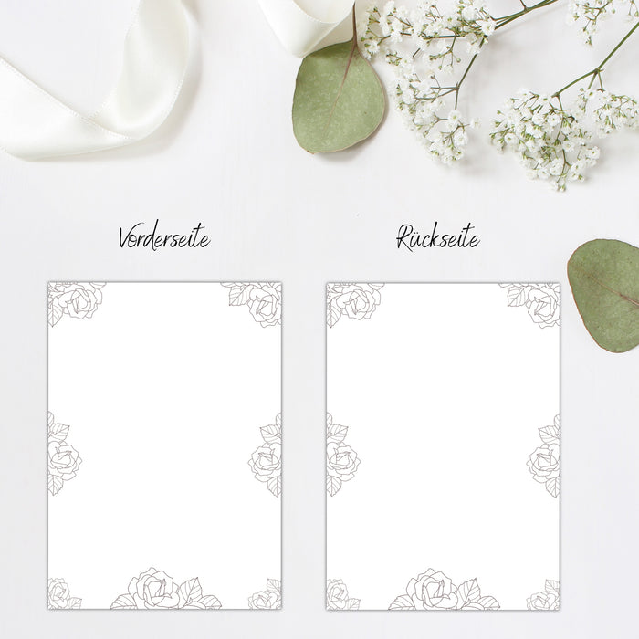 14 Menükarten Hochzeit DIN A5 Format