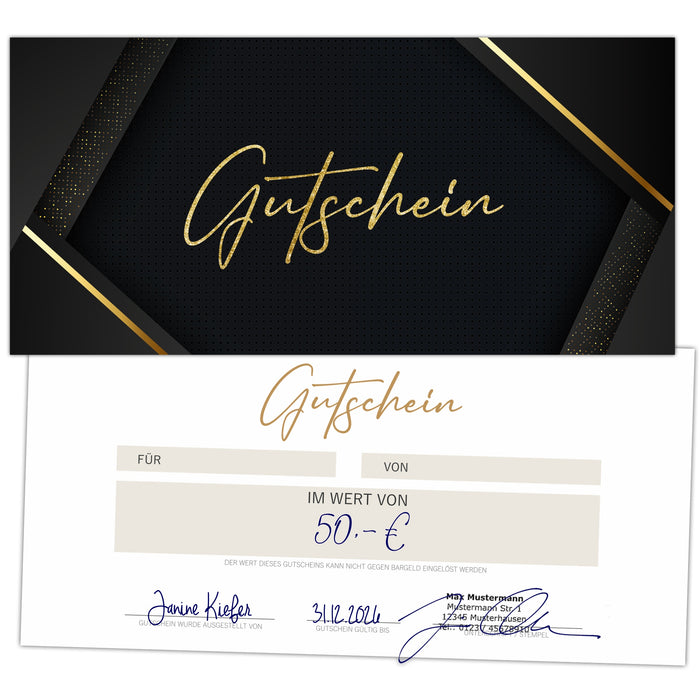 25 Blanko Gutscheine zum selber Ausfüllen