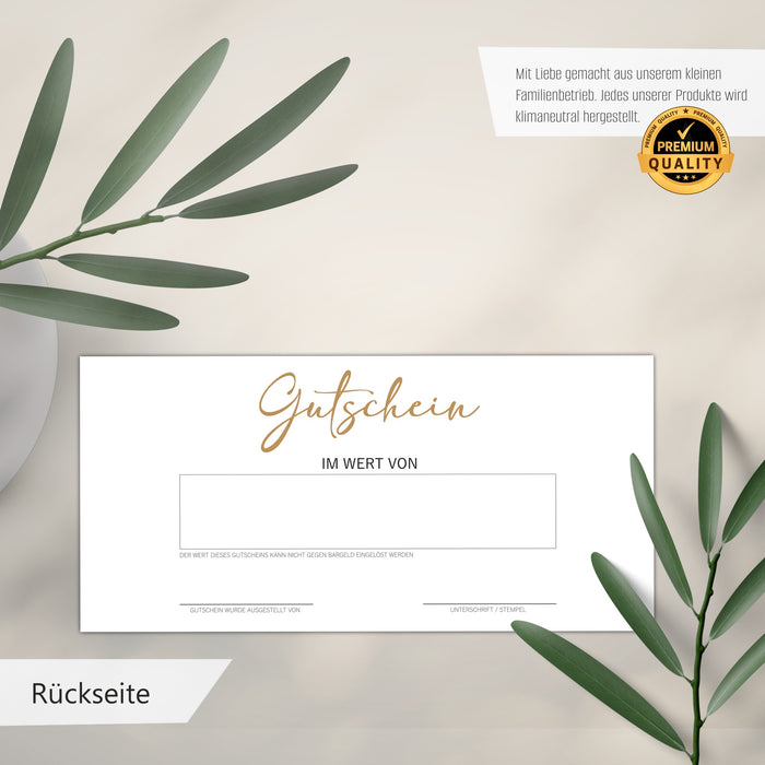 25 Blanko Gutscheine zum selber Ausfüllen