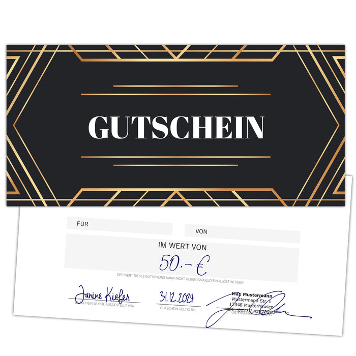 22 Blanko Gutscheine zum selber Ausfüllen