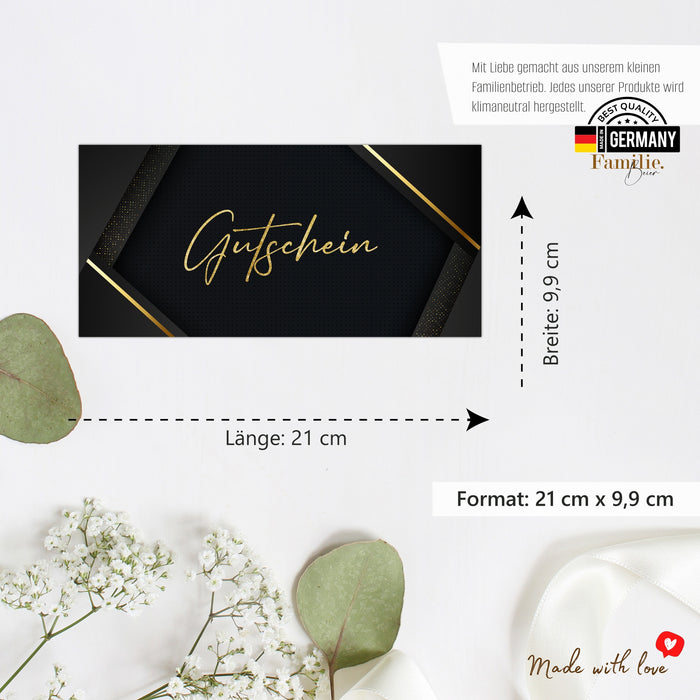 25 Blanko Gutscheine zum selber Ausfüllen