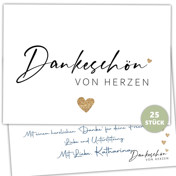 25 Dankeskarten