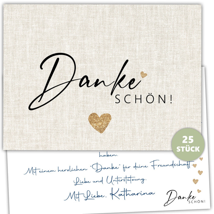 25 Dankeskarten