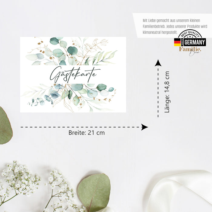50 Tischkarten 25 Menükarten 50 Gastgeschenke 50 Gästekarte für die Hochzeit