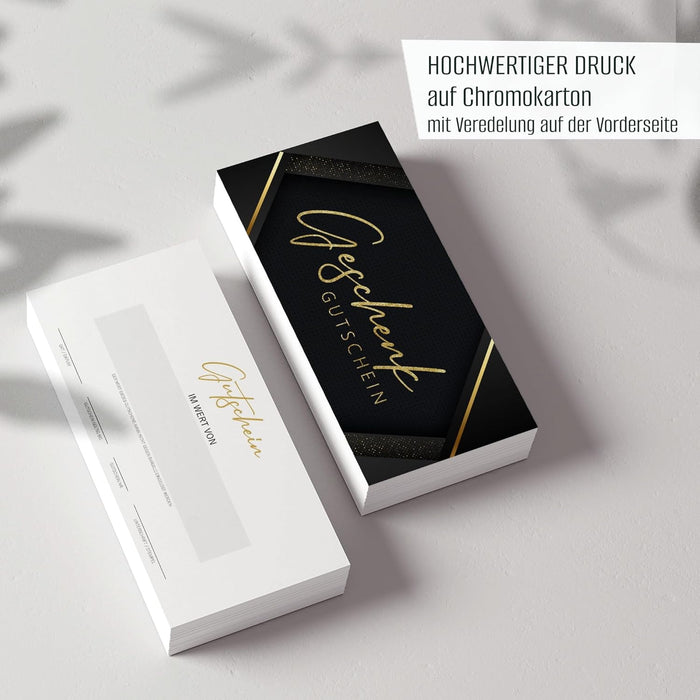 25 blanko Gutscheine zum selber ausfüllen für die Kosmetik Restaurant Friseur