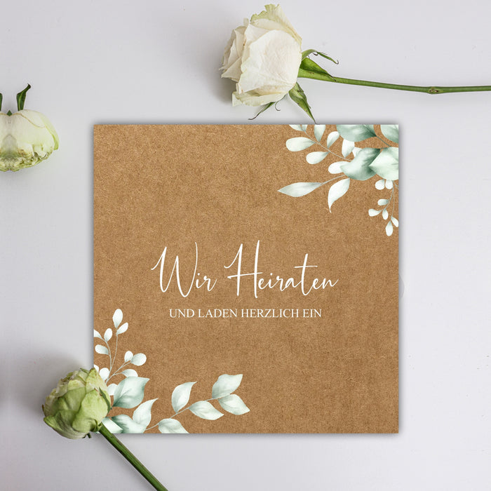 14 Einladungskarten Hochzeit