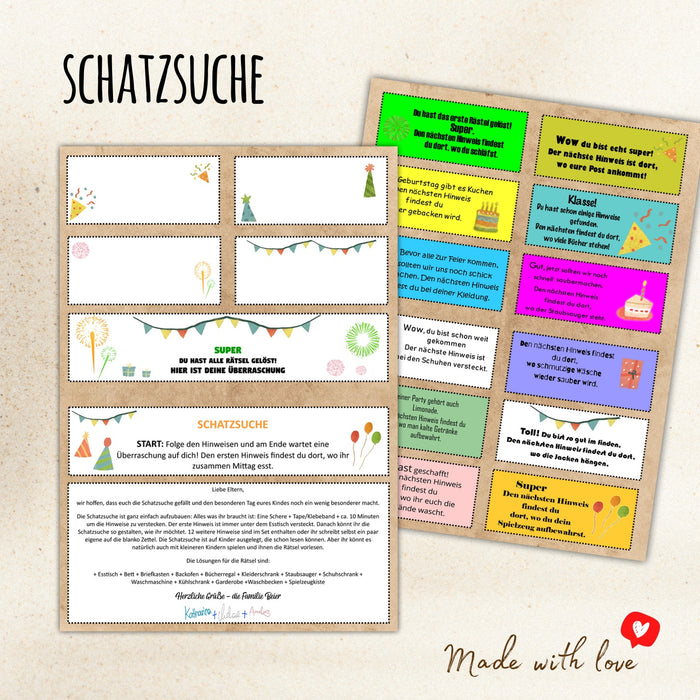 12 Einladungskarten zum Kindergeburtstag mit Schatzsuche Prinzessin Einladung Kinder Geburtstagsfeier