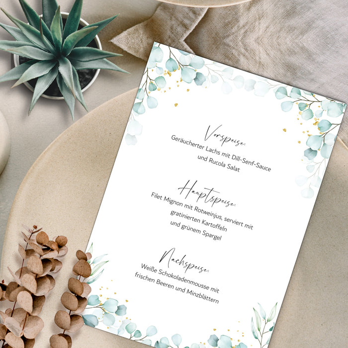 30 Tischkarten 15 Menükarten 30 Gastgeschenke zum selbst beschriften für Hochzeit