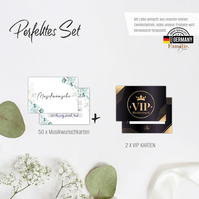 50 Musikwunschkarten inkl. VIP Karten