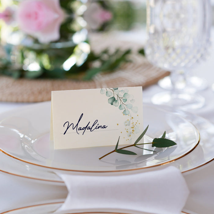 30 Tischkarten 15 Menükarten 30 Gastgeschenke zum selbst beschriften für Hochzeit