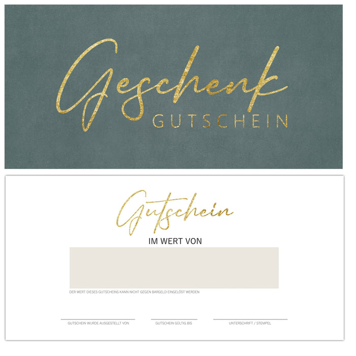 25 Blanko Gutscheine zum selber Ausfüllen auf 300g Creme Papier
