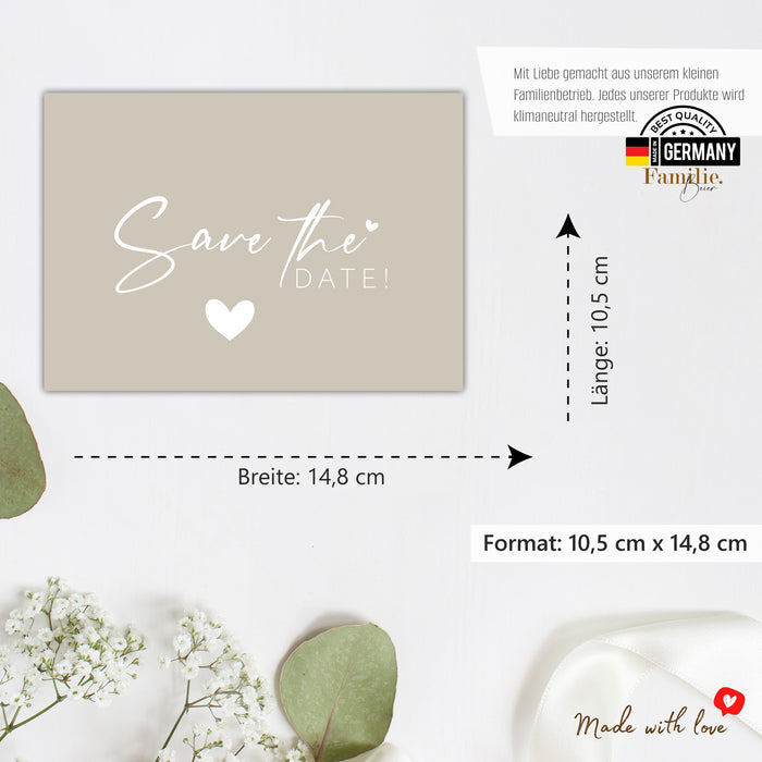50 Zauberhafte Save the date Karten für Hochzeit Geburtstag Taufe Silberhochzeit