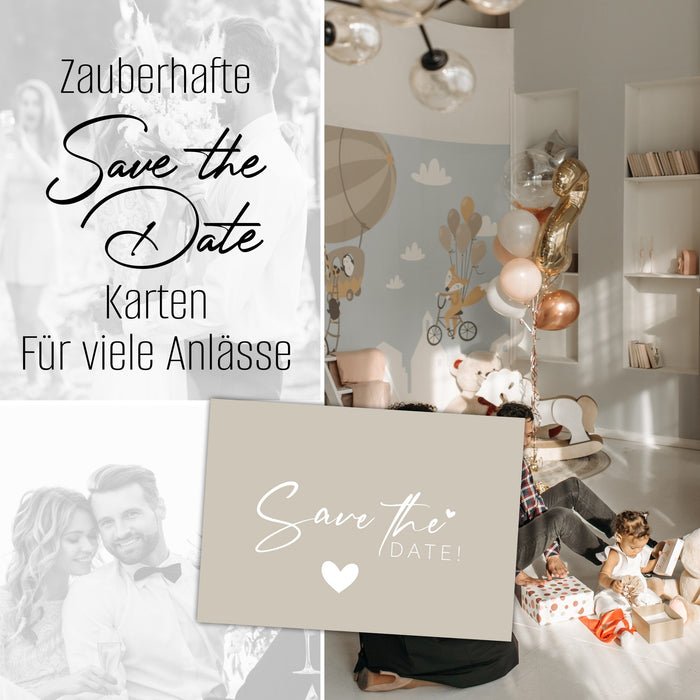 50 Zauberhafte Save the date Karten für Hochzeit Geburtstag Taufe Silberhochzeit