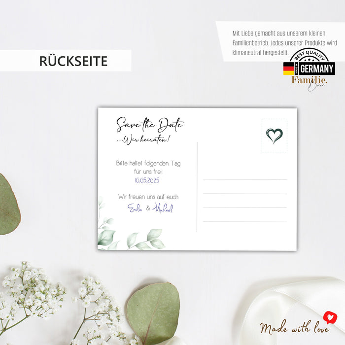 25 save the date Karten Hochzeit