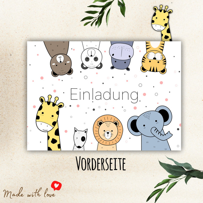 12 Einladungskarten zum Kindergeburtstag mit Schatzsuche Safari Einladung Kinder Geburtstagsfeier